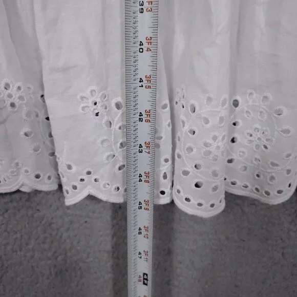 NWT 🤍Andrew Marc New York Dress Women's Medium White Eyelet Tie-Shoulder - Picture 13 of 15